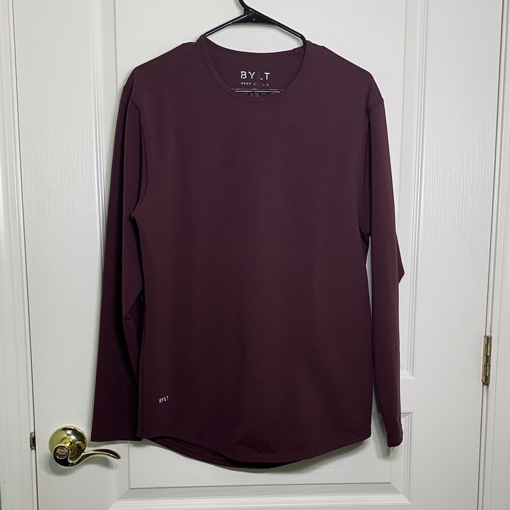 Bylt Drop-Cut Long Sleeve: LUX Maroon - Medium